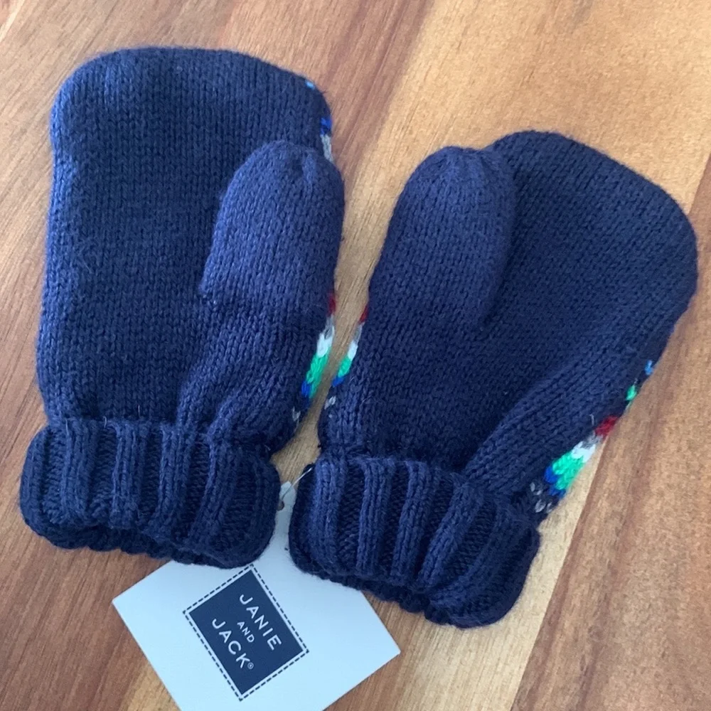 Janie and Jack Baby Multi-Color Mittens Unisex